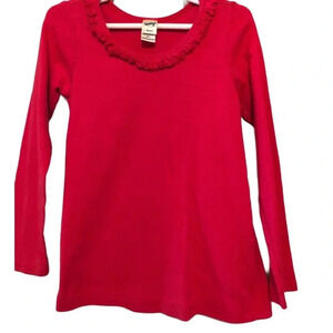 KAVIO! BOUTIQUE EUC GIRLS RED TOP SHIRT TEE CASUAL WINTER FALL SPRING SIZE 6X